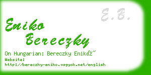 eniko bereczky business card